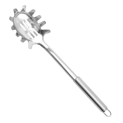 ULTECHNOVO Edelstahl Spaghetti Servierlöffel mit Einzigartigem Griff Praktischer Suppenlöffel Kratzfest Spülmaschinengeeignet für Pasta und Nudelgerichte Komfortabel und Langlebig von ULTECHNOVO
