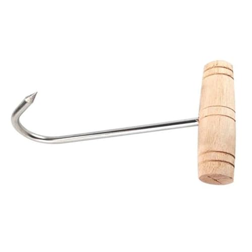 ULTECHNOVO Edelstahl T förmiger Fleischhaken mit Robustem Holzgriff Rostfreier Metzgerhaken zum Aufhängen von Geflügel und Fleisch Spitz Zulaufend Langlebig und Einfach zu Handhaben ULTECHNOVO Edelstahl T förmiger Fleischhaken mit Robustem Holzgriff Rostfreier Metzgerhaken zum Aufhängen von Geflügel und Fleisch Spitz Zulaufend Langlebig und Einfach zu Handhaben von ULTECHNOVO