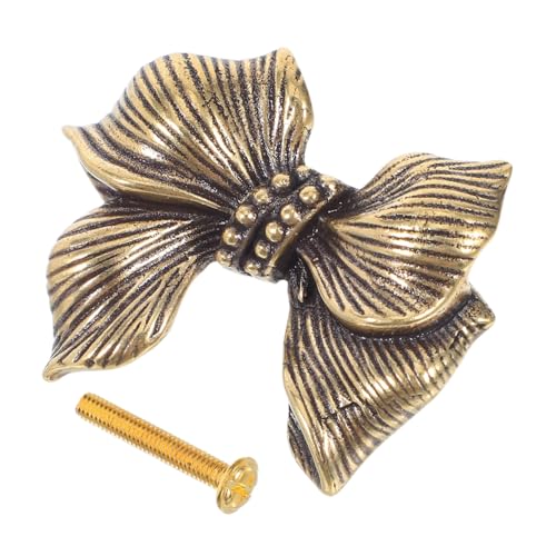 ULTECHNOVO Eleganter Messing Schubladengriff mit Schleifen Design Einlochiger Robuster Möbelknopf für Kommode Küchenschrank Schublade Kleiderschrank Stilvolle und Langlebige Metallbeschläge ULTECHNOVO Eleganter Messing Schubladengriff mit Schleifen Design Einlochiger Robuster Möbelknopf für Kommode Küchenschrank Schublade Kleiderschrank Stilvolle und Langlebige Metallbeschläge von ULTECHNOVO