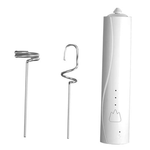 ULTECHNOVO Elektrischer Milchaufschäumer Handlich mit Edelstahl Kopf Sprungfederstruktur für Dichten Milchschaum Tragbarer USB Eiermixer mit Starkem Gehäuse für Kaffee Eier Wiederverwendbar von ULTECHNOVO