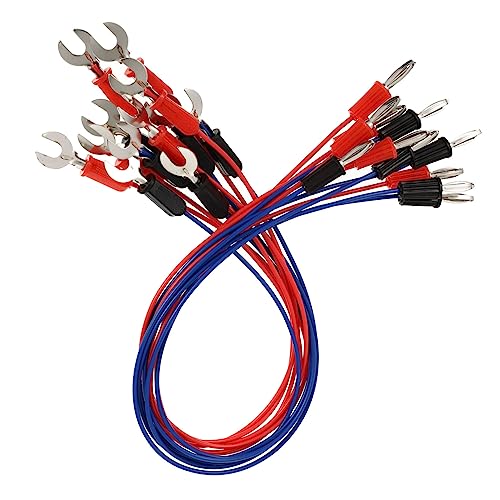 ULTECHNOVO Elektrodenkabel 12 Stück Draht-Krokodilklemme Kupferrohr Stecker Tester Datenkabel Für Tester Monitor Wissenschaft Klassenzimmer Messung Isolationstest Kupferrohr U-Förmige Gabel von ULTECHNOVO