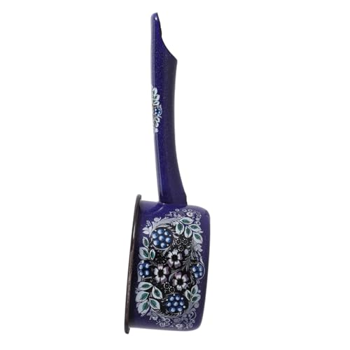 ULTECHNOVO Emaille Wasserlöffel mit Langem Griff Kleiner Milchkochtopf Retro Blauer Wasserschöpfer Ergonomisch Leicht zu Reinigen zum Aufschöpfen und Erhitzen von Flüssigkeiten Küche von ULTECHNOVO