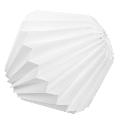 ULTECHNOVO Faltbarer Lampenschirm aus Papier Dekorativer Laternen Lampenschirm mit Einfachem Stil Leicht zu Montieren Staubabweisend Warmes Licht für Wohnzimmer Restaurant und Schlafzimmer von ULTECHNOVO