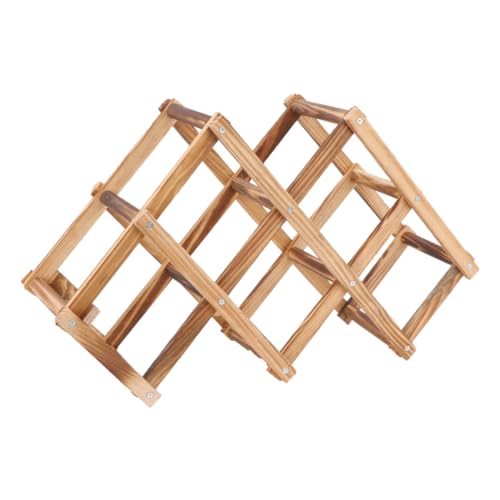 ULTECHNOVO Faltbares Weinregal aus Massivem Holz Weinständer mit Geometrischem Design Praktischer Weinschrank für Küche Wohnzimmer Bar Stilvolle Lagerung und Dekoration von ULTECHNOVO