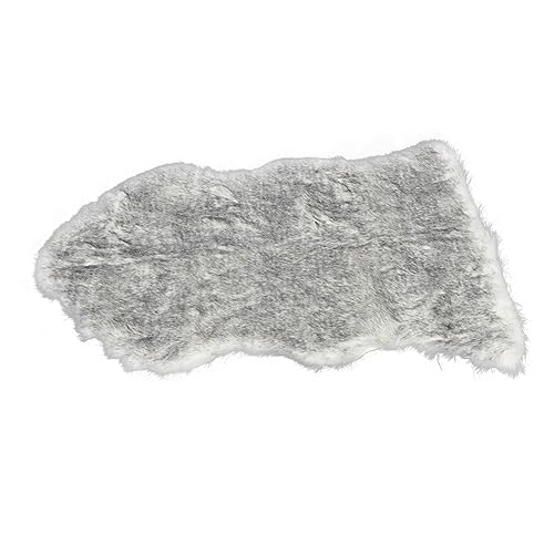 ULTECHNOVO Faux Fur Fischform Teppich für Schlafzimmer und Wohnzimmer Fluffiger Bodenteppich für und Sofa Kuscheliges Design Waschbar und Praktisch von ULTECHNOVO