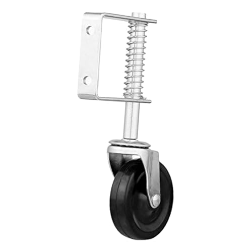 ULTECHNOVO Federbelastete Türrolle Schwerlast Gummirad Torrolle mit Dämpfung und Universalmontage für Holz Metalltore Geräuscharm Anpassbar an Unwegsames Gelände von ULTECHNOVO