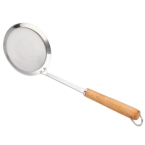 ULTECHNOVO Feinmaschiges Sieb mit Holzgriff Rostfrei Ölfilter und Küchensieb für Tee Mehl Gewürze Obst Gemüse Effiziente und Vielseitig für Backen und Kochen von ULTECHNOVO