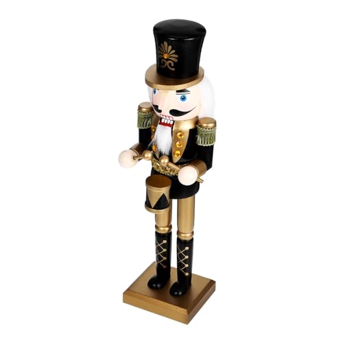 ULTECHNOVO Figur Schwarz Goldene Weihnachtsdekoration Handbemalt Festliche Desktop Ornament als Xmas und Stilvolle Winterdeko für Zuhause und Büro von ULTECHNOVO