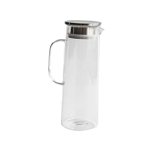ULTECHNOVO Flasche kaltes Wasser Wasserkocher Krug Behälter mit Deckel Wassertopf mit großer Kapazität Dufttee kaltes Wasserbehälter kältebeständiger Saftkessel Haushaltswasserkessel Glas von ULTECHNOVO