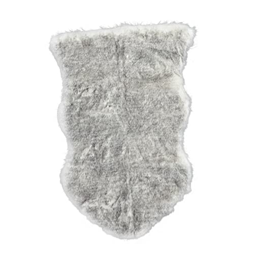 ULTECHNOVO Fluffy Kunstfell Teppich Fischform Hochfloriger Rutschfester Teppich für Wohnzimmer Schlafzimmer und Küche Dekorativer Bodenbelag für Zuhause von ULTECHNOVO