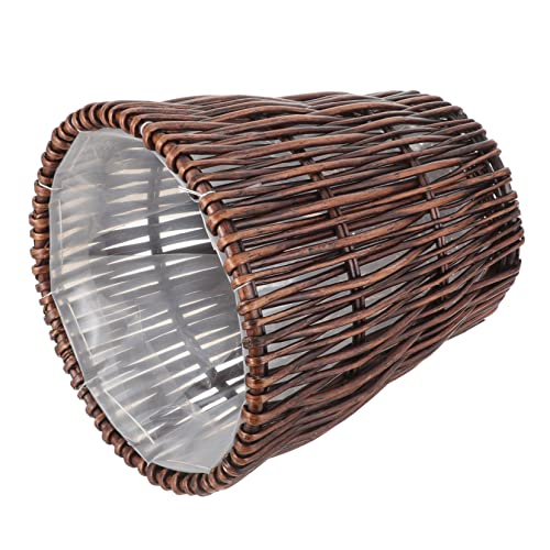ULTECHNOVO Geflochtener Rattan Mülleimer für Badezimmer und Büro Umweltfreundlicher Abfallkorb aus Natürlichem Rattan Stilvoller Papierkorb mit Frischer Farbe von ULTECHNOVO
