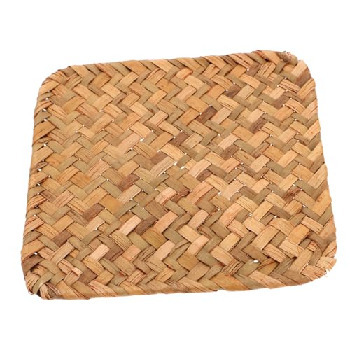 ULTECHNOVO Gewebte Tischsets Seegras-Matte Tischset Tischset Tischplatte Matte Geflochtene Tischsets Aus Rattan Rattan-ladegeräte Für Essteller Haushaltsplacemat Retro-tischset Stroh Orange von ULTECHNOVO