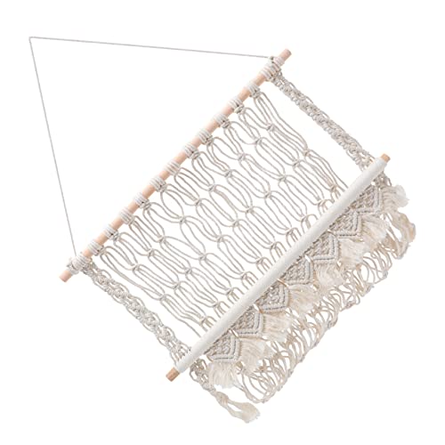 ULTECHNOVO Boho Stil Wandnetz Hängematte Für Kinderzimmer Multifunktionale Aufbewahrung Für Kuscheltiere Und Bücher Handgewebtes Wanddekor Weiß von ULTECHNOVO