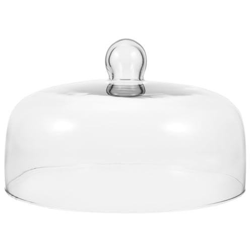 ULTECHNOVO Glas Kuchenglocke Transparente Lebensmittelechte Abdeckung Staubdicht Stabile Glasglocke mit Griff für Kuchen Desserts und Obst Einfache Reinigung von ULTECHNOVO