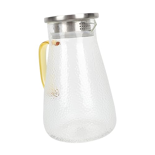 ULTECHNOVO Glaskrug Hitzebeständig mit Edelstahldeckel Transparenter Wasserkaraffe für Kaltes Wasser Saft Tee Multifunktional und Leicht zu Reinigen Küchenaccessoire für Zuhause ULTECHNOVO Glaskrug Hitzebeständig mit Edelstahldeckel Transparenter Wasserkaraffe für Kaltes Wasser Saft Tee Multifunktional und Leicht zu Reinigen Küchenaccessoire für Zuhause von ULTECHNOVO
