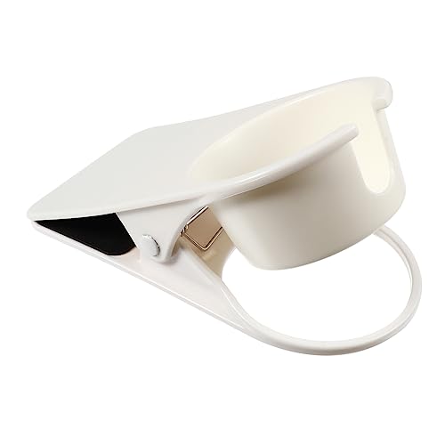 ULTECHNOVO Großer Dicker Schreibtisch Becherhalter Clip mit Tassenöffnung Vielseitig Nutzbar als Getränkehalter und Organizer für Büro Zuhause Auto und Restaurant Stabiler Tischklemmen Clip von ULTECHNOVO