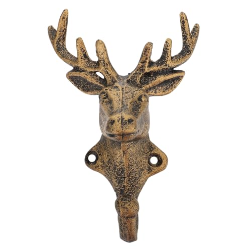 ULTECHNOVO Gusseisen Wandhaken Hirschgeweih Design Robuster Dekorativer Wandhaken für Schlüssel Mäntel Hüte Vielseitiger Wanddeko haken für Innen und Außen Goldfarben Antik ULTECHNOVO Gusseisen Wandhaken Hirschgeweih Design Robuster Dekorativer Wandhaken für Schlüssel Mäntel Hüte Vielseitiger Wanddeko haken für Innen und Außen Goldfarben Antik von ULTECHNOVO