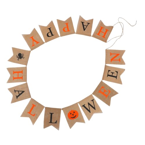 ULTECHNOVO Halloween Jute Banner aus Umweltfreundlichem Material Langlebige Verblassungsfreie Festdekoration für Türen Fenster Garten und Party Kreatives Design für Stimmungsvolle ULTECHNOVO Halloween Jute Banner aus Umweltfreundlichem Material Langlebige Verblassungsfreie Festdekoration für Türen Fenster Garten und Party Kreatives Design für Stimmungsvolle von ULTECHNOVO