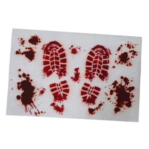 ULTECHNOVO Halloween Türmatte Horror Teppich Rutschfester Halloween Eingangs Badezimmerteppich Dekorativer Weicher Bodenmatte mit Einzigartigem Gruseligen Motiv für Wohn Schlafzimmer von ULTECHNOVO