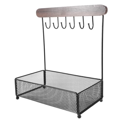 ULTECHNOVO Halskettenhalter Ablagefläche Für Schreibtische Regal Für Accessoires Tisch-Organizer Für Schmuck Standregal Für Küchentheke Raumdekor Mit Haken Für Halsketten von ULTECHNOVO