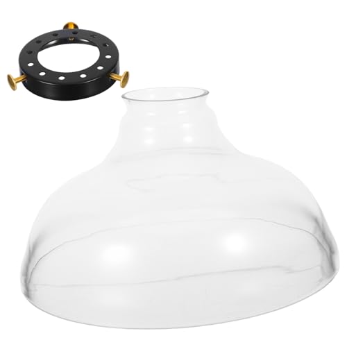 ULTECHNOVO Handgefertigter Hitzebeständiger Borosilikat-glas Lampenschirm Klarer Trichterform Ersatzlampenschirm für Pendelleuchten und Wandleuchten Transparent Verzögerte Vergilbung von ULTECHNOVO