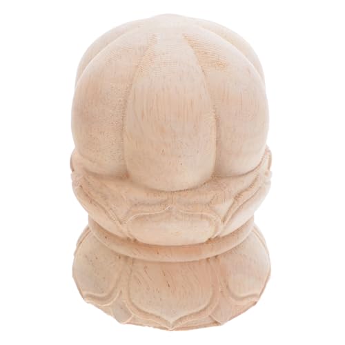 ULTECHNOVO Handgeschnitzte Lotus Finials aus Holz Rustikale Postkappen für Treppen Geländer und Möbel Dekorative Bastel Topper für Vielseitige Anwendungen von ULTECHNOVO
