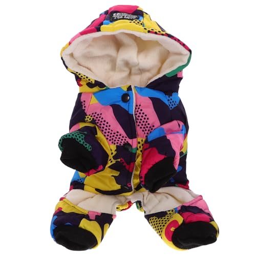 ULTECHNOVO Warme Hundejacke, Winter Unten Schneemantel Reflektierende Hundemantel, Winddichte Hundemantel für Kleine Hunde,Moden Hundemantel Grosse Hunde, Wintermantel, Hundemantel Mit Geschirr (M) von ULTECHNOVO