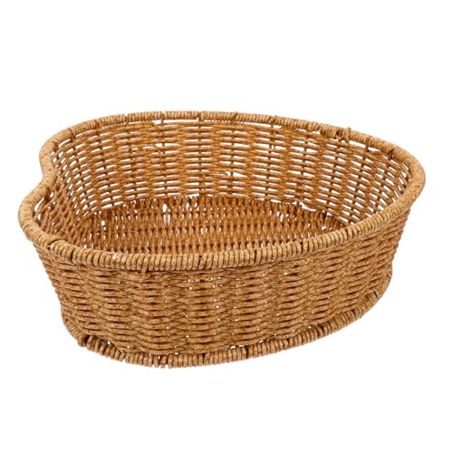 ULTECHNOVO Herzförmiges Handgefertigtes Snacktablett aus Geflochtenem Kunstrattan Großer Multifunktionaler Obst und Brotkorb Dekorativer Aufbewahrungskorb für Restaurant Wiederverwendbar ULTECHNOVO Herzförmiges Handgefertigtes Snacktablett aus Geflochtenem Kunstrattan Großer Multifunktionaler Obst und Brotkorb Dekorativer Aufbewahrungskorb für Restaurant Wiederverwendbar von ULTECHNOVO