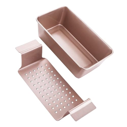 ULTECHNOVO Hochwertige Kastenform aus Karbonstahl mit Herausnehmbarer Antihaftbeschichtung für Toast für Tägliches Backen und Roségoldfarben von ULTECHNOVO