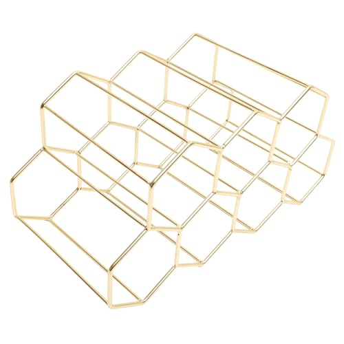 ULTECHNOVO Hohles Weinflaschenregal Dekorativer Flaschenhalter Für Desktop Nordic Design Für Weinlagerung Für Partys Und Zuhause Und Langlebig Goldfarben von ULTECHNOVO