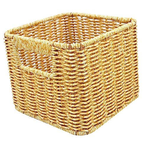ULTECHNOVO Hohlgriff Aufbewahrungskorb Rattan Look Faltbarer Desktop Organizer Großer Lagerkorb für Kleidung und Haushaltsgegenstände Vielseitig ULTECHNOVO Hohlgriff Aufbewahrungskorb Rattan Look Faltbarer Desktop Organizer Großer Lagerkorb für Kleidung und Haushaltsgegenstände Vielseitig von ULTECHNOVO
