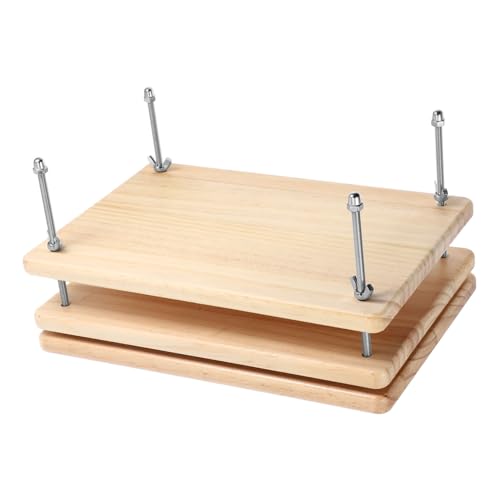 ULTECHNOVO Holz Buchpressen Werkzeug Robuste Buchbindemaschine aus Holz für DIY Projekte Gleichmäßige Druckverteilung Vielseitig Einsetzbar für Buchbindung Papierpressen und Reparaturen von ULTECHNOVO