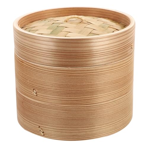 ULTECHNOVO Holz Dampfkorb Stöckig mit Deckel Küchen Dämpfer für Gedämpfte Brötchen Dim Sum Teigtaschen Langlebig Glatte Oberfläche Wiederverwendbar für Asiatische Küche ULTECHNOVO Holz Dampfkorb Stöckig mit Deckel Küchen Dämpfer für Gedämpfte Brötchen Dim Sum Teigtaschen Langlebig Glatte Oberfläche Wiederverwendbar für Asiatische Küche von ULTECHNOVO