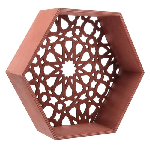 ULTECHNOVO Holz Hexagon Wandregal mit Islamischem Muster Schwebendes Sechseck Regal Robustes Display Shelf für Bad Wohnzimmer Klassisches Wanddekor Vielseitig und Langlebig ULTECHNOVO Holz Hexagon Wandregal mit Islamischem Muster Schwebendes Sechseck Regal Robustes Display Shelf für Bad Wohnzimmer Klassisches Wanddekor Vielseitig und Langlebig von ULTECHNOVO