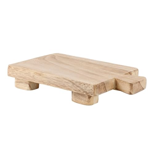 ULTECHNOVO Holz Seifenablage mit Abflussfunktion Rechteckiges Naturholz Tablett Langlebiger Seifenhalter für Badezimmer Schützt Seife vor Wasser Praktisch für Seifen und Badutensilien von ULTECHNOVO