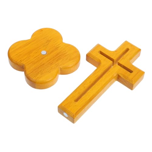 ULTECHNOVO Holzkreuz Zur Tischdekoration Dekoratives Altarkreuz Aus Holz Magnetisches Design Kompakt Und Leicht Für Christliche Anlässe Und von ULTECHNOVO