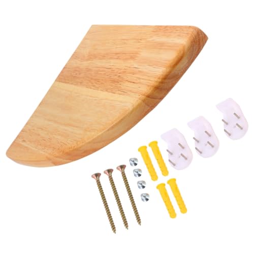ULTECHNOVO Eckregal aus Holz Schwebendes Eckregal für Wand Funktionales Fächerdesign Organizer für Bücher Pflanzen und Dekoration Einfache Montage von ULTECHNOVO