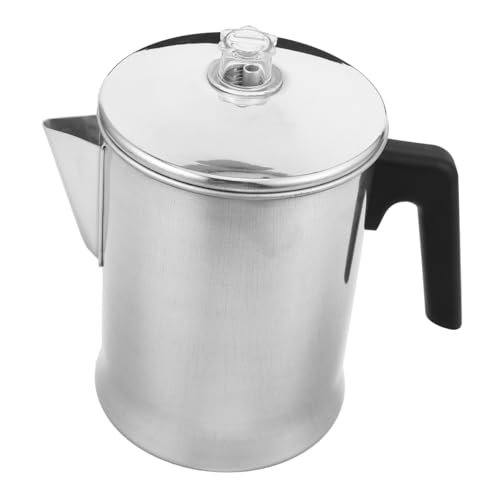 ULTECHNOVO Kaffeekanne im Freien Kaffeekanne mit Deckel Kessel zum Tragbarer Camping -Topf Campingkessel zum Kochen von Wasser Camping Wasserkocher Reise Teekessel Aluminium Silber von ULTECHNOVO