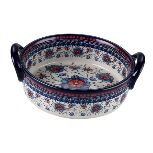 ULTECHNOVO Keramik Backschüssel mit Doppelgriff Mikrowellengeeignete Auflaufform und Servierschüssel Antihaftbeschichtete Ofenschale für Backen Dämpfen und Servieren Stilvolles Muster für ULTECHNOVO Keramik Backschüssel mit Doppelgriff Mikrowellengeeignete Auflaufform und Servierschüssel Antihaftbeschichtete Ofenschale für Backen Dämpfen und Servieren Stilvolles Muster für von ULTECHNOVO