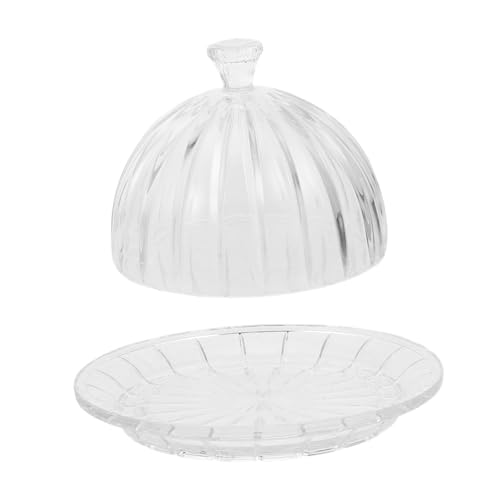 ULTECHNOVO Klare Tortenplatte mit Deckel Vielseitiges Dessert Tablett für Kuchen Cupcakes und Früchte Langlebiges Wiederverwendbares und Display Tablett mit Eleganter für Partys und von ULTECHNOVO