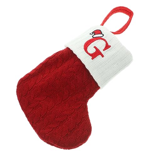 ULTECHNOVO Klassischer Roter Weihnachtsstrumpf aus Weichem Gestricktem Material mit Buchstabenmotiv Festliche Weihnachtsdeko zum Aufhängen an Tür Fenster oder Baum Stimmungsvolle ULTECHNOVO Klassischer Roter Weihnachtsstrumpf aus Weichem Gestricktem Material mit Buchstabenmotiv Festliche Weihnachtsdeko zum Aufhängen an Tür Fenster oder Baum Stimmungsvolle von ULTECHNOVO