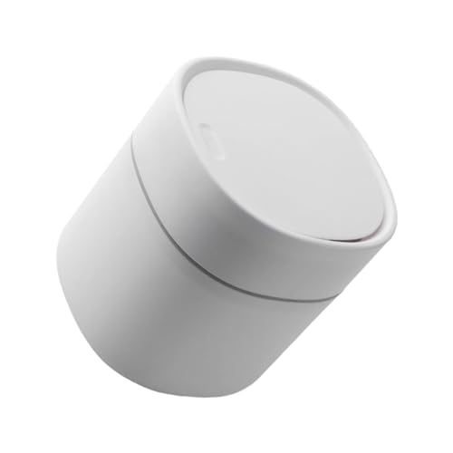 ULTECHNOVO Kleiner Desktop Mülleimer mit Druck ejektionsdeckel Weiß Kompakter Tischabfalleimer aus Robustem Material Praktischer Papierkorb für Büro Schlafzimmer Küche und Wohnzimmer ULTECHNOVO Kleiner Desktop Mülleimer mit Druck ejektionsdeckel Weiß Kompakter Tischabfalleimer aus Robustem Material Praktischer Papierkorb für Büro Schlafzimmer Küche und Wohnzimmer von ULTECHNOVO