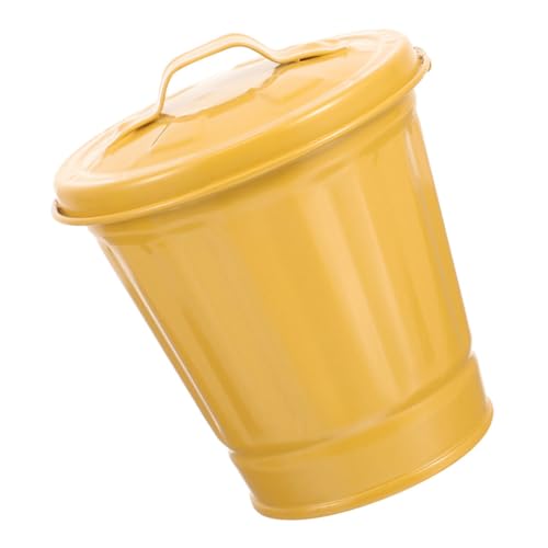 ULTECHNOVO Kleiner Mülleimer mit Deckel für Schreibtisch Kompakter Metall abfallbehälter mit Großer Kapazität Vielseitiger Tischmülleimer für Büro Zuhause für Brotkrumen und ULTECHNOVO Kleiner Mülleimer mit Deckel für Schreibtisch Kompakter Metall abfallbehälter mit Großer Kapazität Vielseitiger Tischmülleimer für Büro Zuhause für Brotkrumen und von ULTECHNOVO