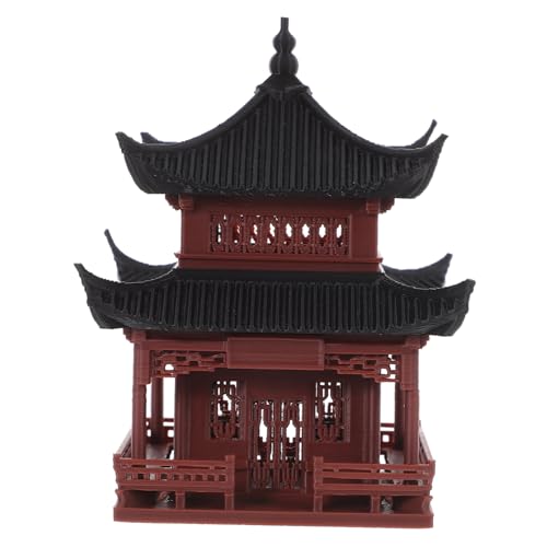 ULTECHNOVO Kleiner Pavillon Figur aus Kunststoff Chinesischer Stil Tischornament für Garten und Aquarium Dekoratives Zubehör Mikrolandschaft ULTECHNOVO Kleiner Pavillon Figur aus Kunststoff Chinesischer Stil Tischornament für Garten und Aquarium Dekoratives Zubehör Mikrolandschaft von ULTECHNOVO