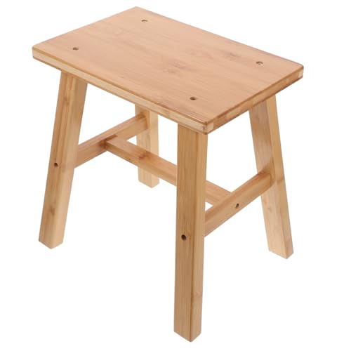 ULTECHNOVO Kleiner Tritthocker aus Holz Vielseitiger Fußhocker für Badezimmer Schlafzimmer und Pflanzen Robuste Konstruktion Leicht und Tragbar als Wechselhocker oder Kleine Bank von ULTECHNOVO