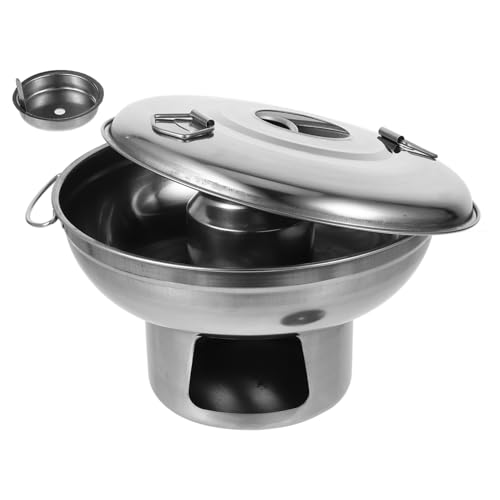 ULTECHNOVO Tragbarer Hot Pot Edelstahlpfanne mit Spirituskocher Kompakt für Camping und Zuhause Doppelohrtopf Schnelles Erhitzen ULTECHNOVO Tragbarer Hot Pot Edelstahlpfanne mit Spirituskocher Kompakt für Camping und Zuhause Doppelohrtopf Schnelles Erhitzen von ULTECHNOVO