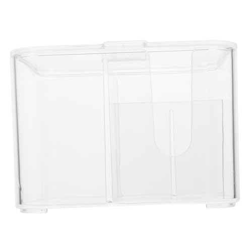 ULTECHNOVO Kosmetik Organizer Aufbewahrungsbox mit Deckel Transparenter Cotton Swab Behälter für Wattepads und Kleine Kosmetikartikel Staubdicht Kompakt für Bad und Schminktisch von ULTECHNOVO