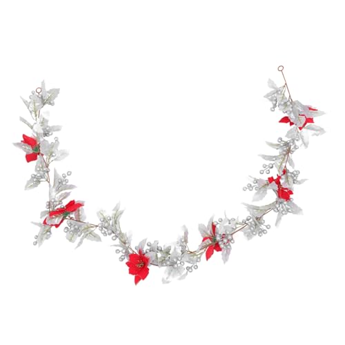 ULTECHNOVO Kreative Fake Rattan Dekoration Wandhänger mit Blumen Stilvolle Künstliche Rattan Deko für Zuhause Garten Weihnachten Langlebig und Vielseitig Einsetzbar von ULTECHNOVO