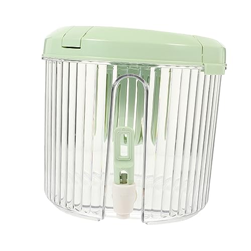 ULTECHNOVO Kühlschrank Kaltwasserkanne mit Wasserhahn Große Kapazität Runde Form Sanftem Grün für Zuhause Getränke und Partys Praktischer Wasserkrug für Fruchtsäfte und Erfrischungen von ULTECHNOVO