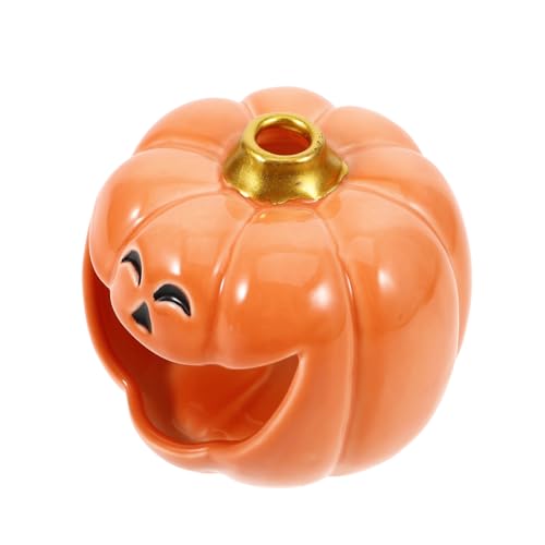 ULTECHNOVO Kürbis Räucherstäbchen Halter aus Keramik Halloween Burner für Aromatherapie Tragbares Design für Tisch und Regal Stilvolle Wohnkultur und Einzigartige von ULTECHNOVO